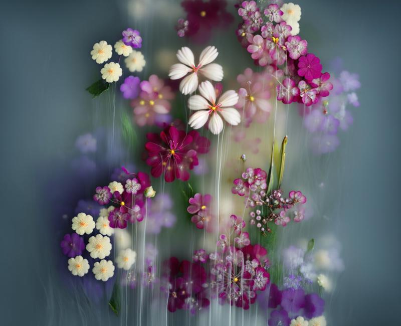 00501-4095849014-there are many different flowers in a vase with a blurry background, by Helene Schjerfbeck, nebulous bouquets, luminous flowers,.jpg